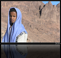 Молодой бедуин в лазурном платке
