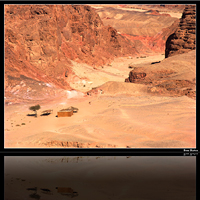 Вид с плато перед цветным каньоном